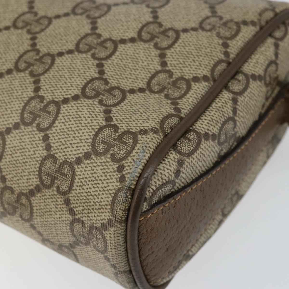 GUCCI GG Supreme Web Sherry Line Bag PVC Beige Gold 89 02 018 Auth BA6558