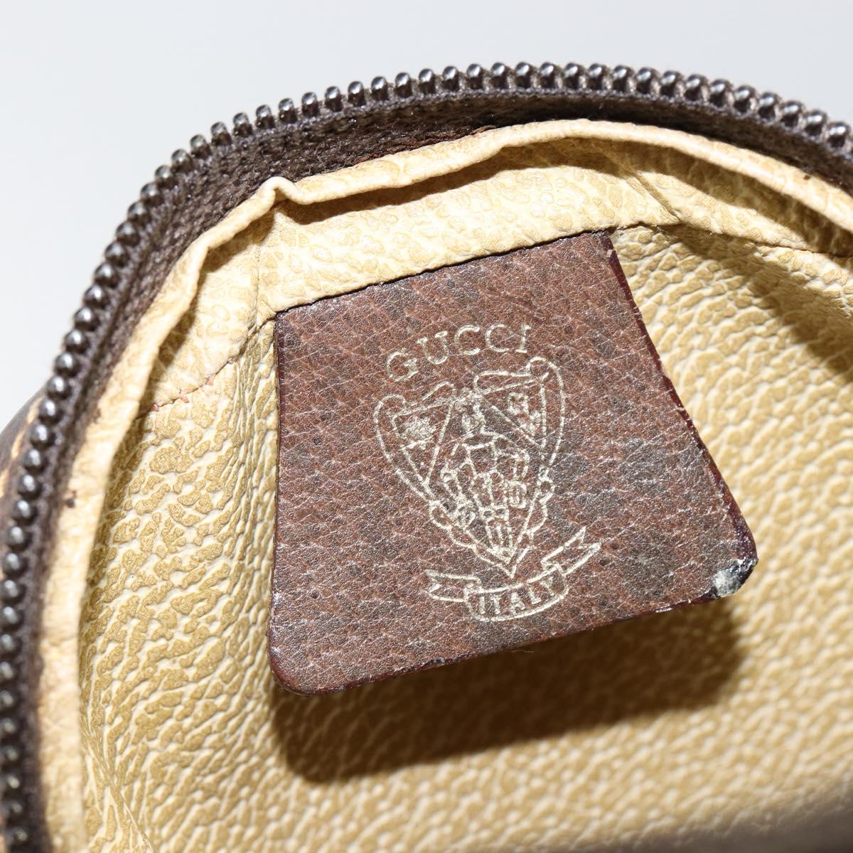 GUCCI GG Supreme Shoulder Bag PVC Beige Gold Auth BA6562