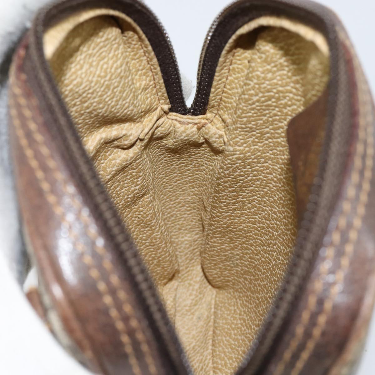 GUCCI GG Supreme Shoulder Bag PVC Beige Gold Auth BA6562