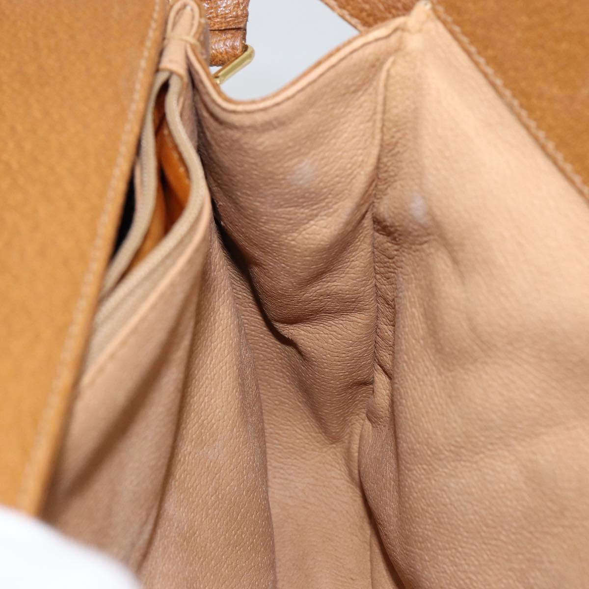 GUCCI GG Supreme Shoulder Bag PVC Beige Gold 116 02 076 Auth BA6563