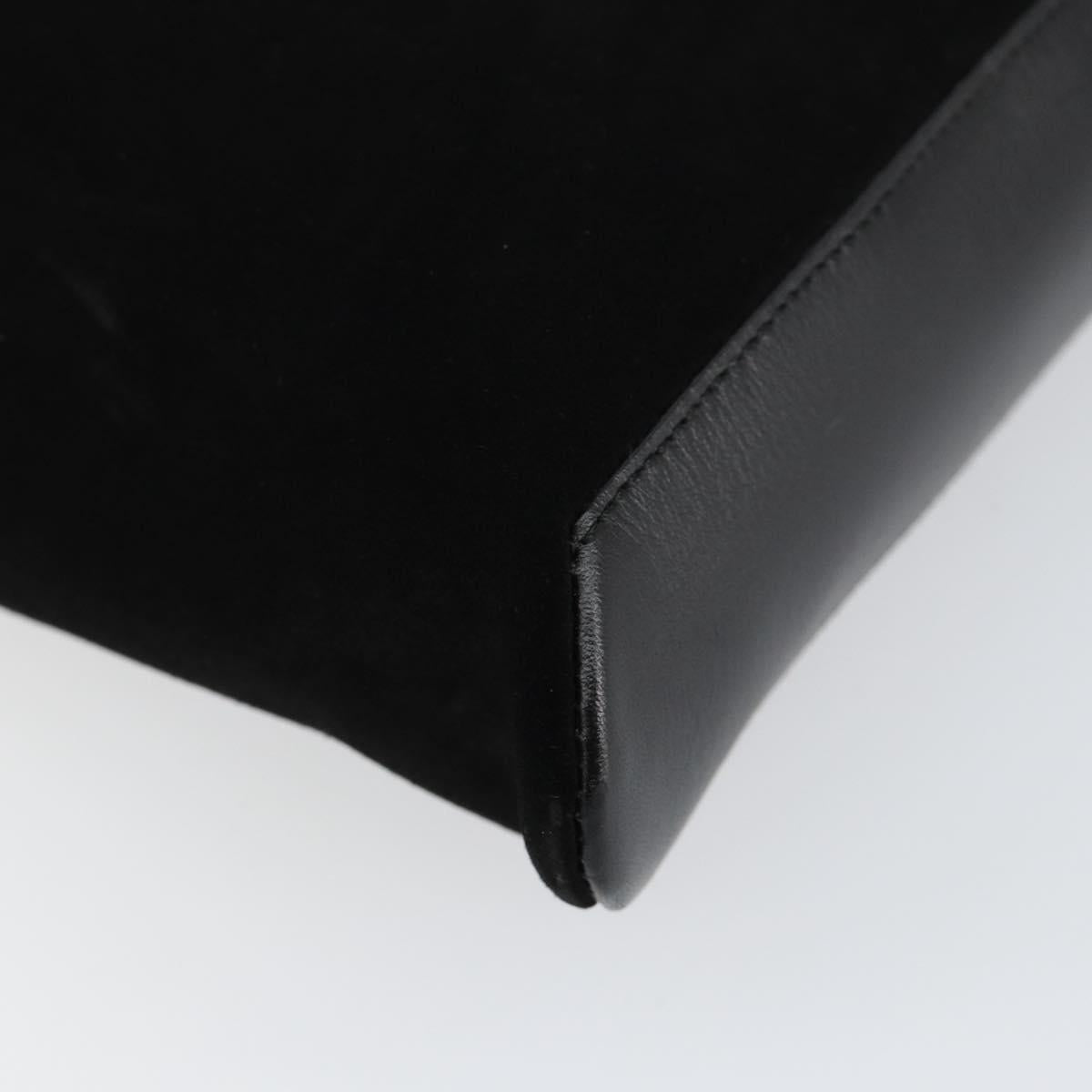 GUCCI Jackie Shoulder Bag Suede Leather Black Silver 001 4052 1669 Auth BA6564