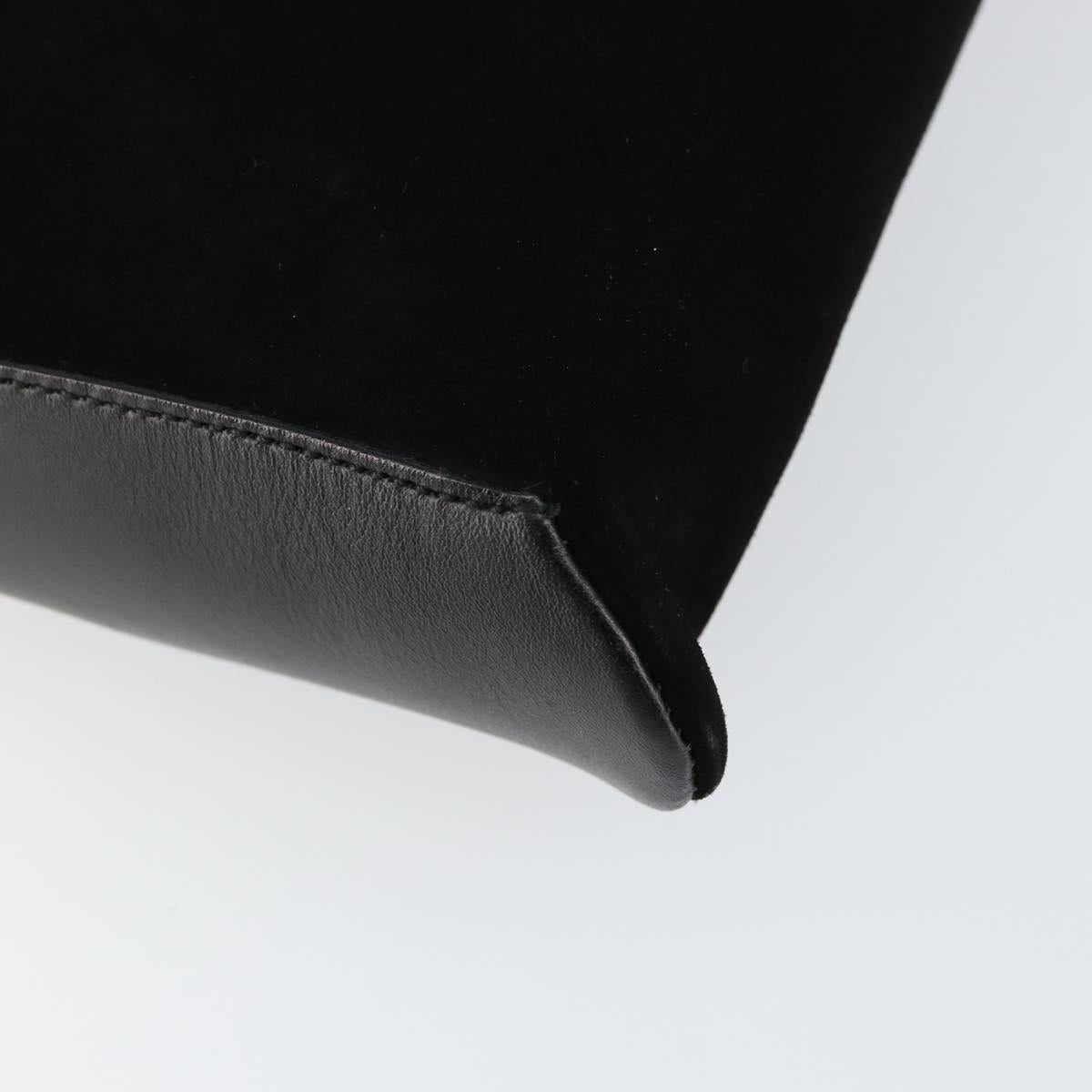 GUCCI Jackie Shoulder Bag Suede Leather Black Silver 001 4052 1669 Auth BA6564