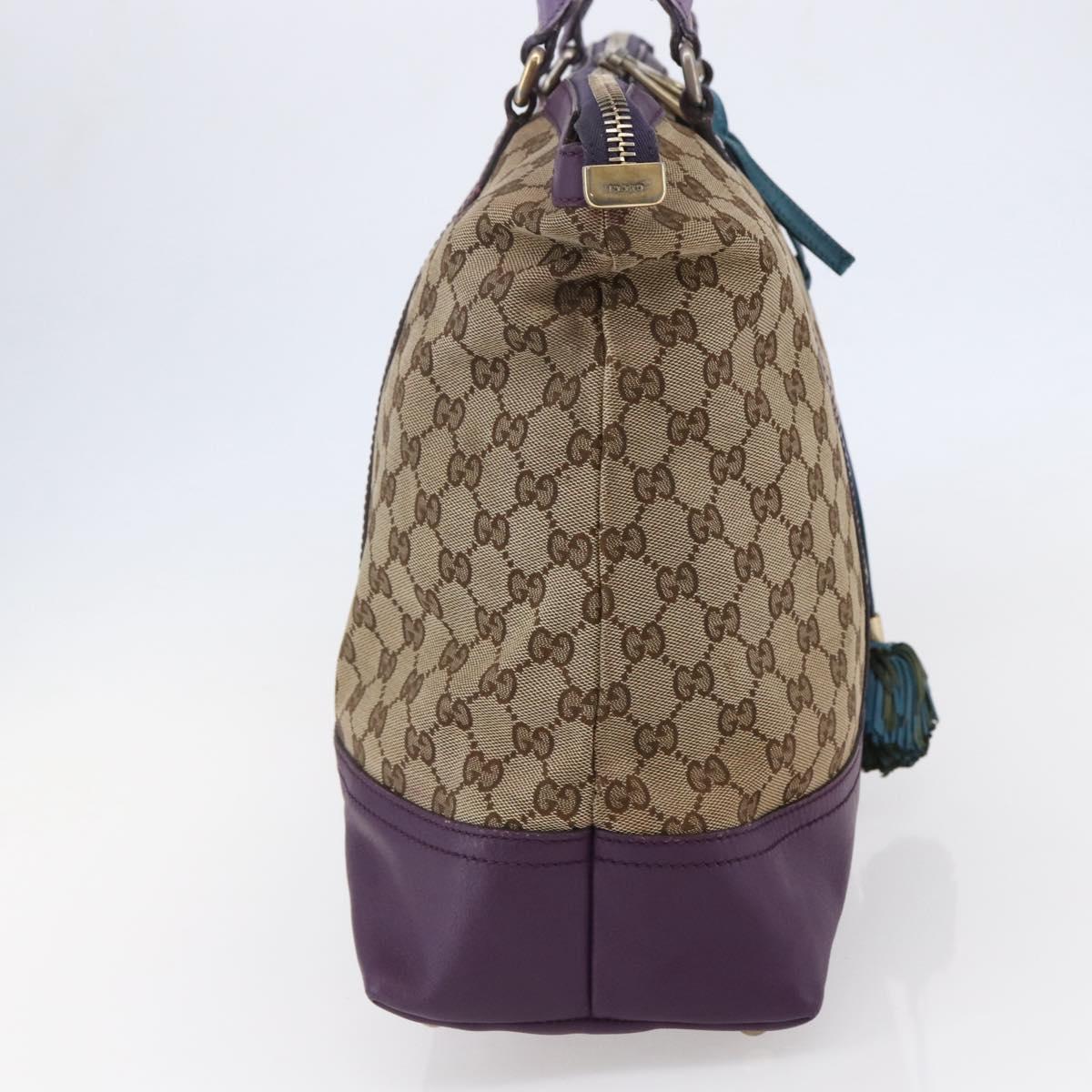 GUCCI GG Canvas Tote Bag Beige Gold 282325 Auth BA6568