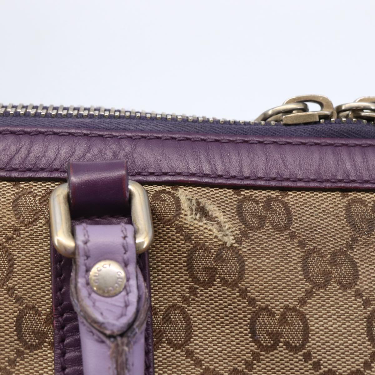 GUCCI GG Canvas Tote Bag Beige Gold 282325 Auth BA6568
