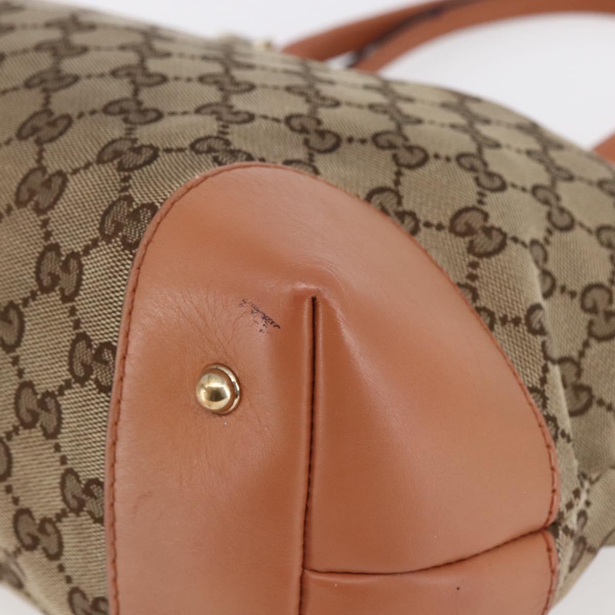 GUCCI GG Canvas Abbey Tote Bag Beige Gold 269957 Auth BA6569