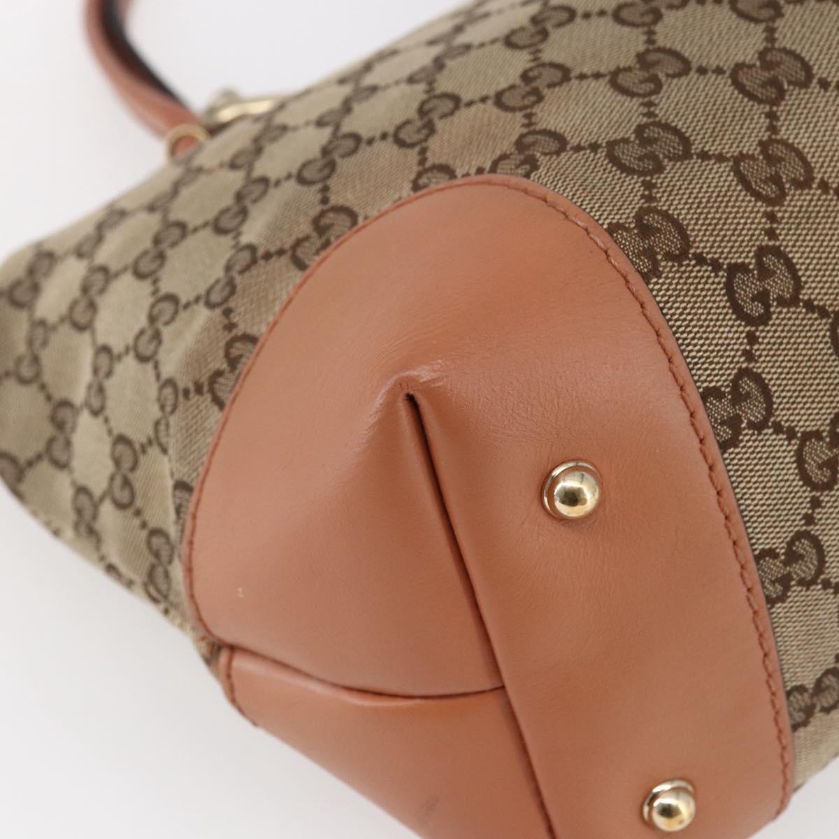 GUCCI GG Canvas Abbey Tote Bag Beige Gold 269957 Auth BA6569
