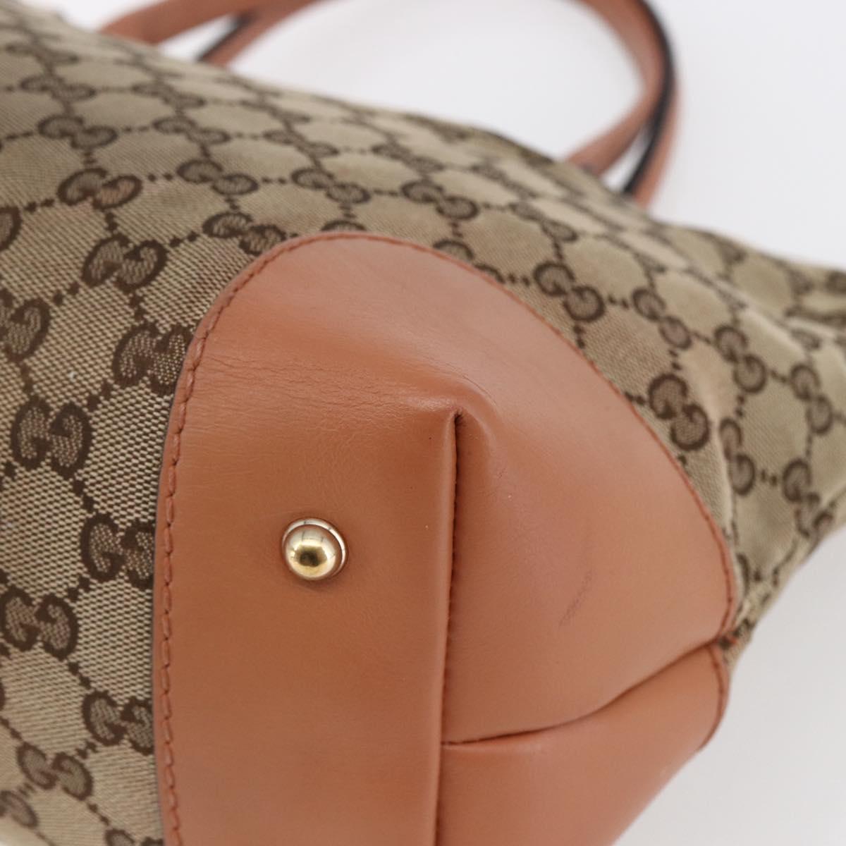 GUCCI GG Canvas Abbey Tote Bag Beige Gold 269957 Auth BA6569