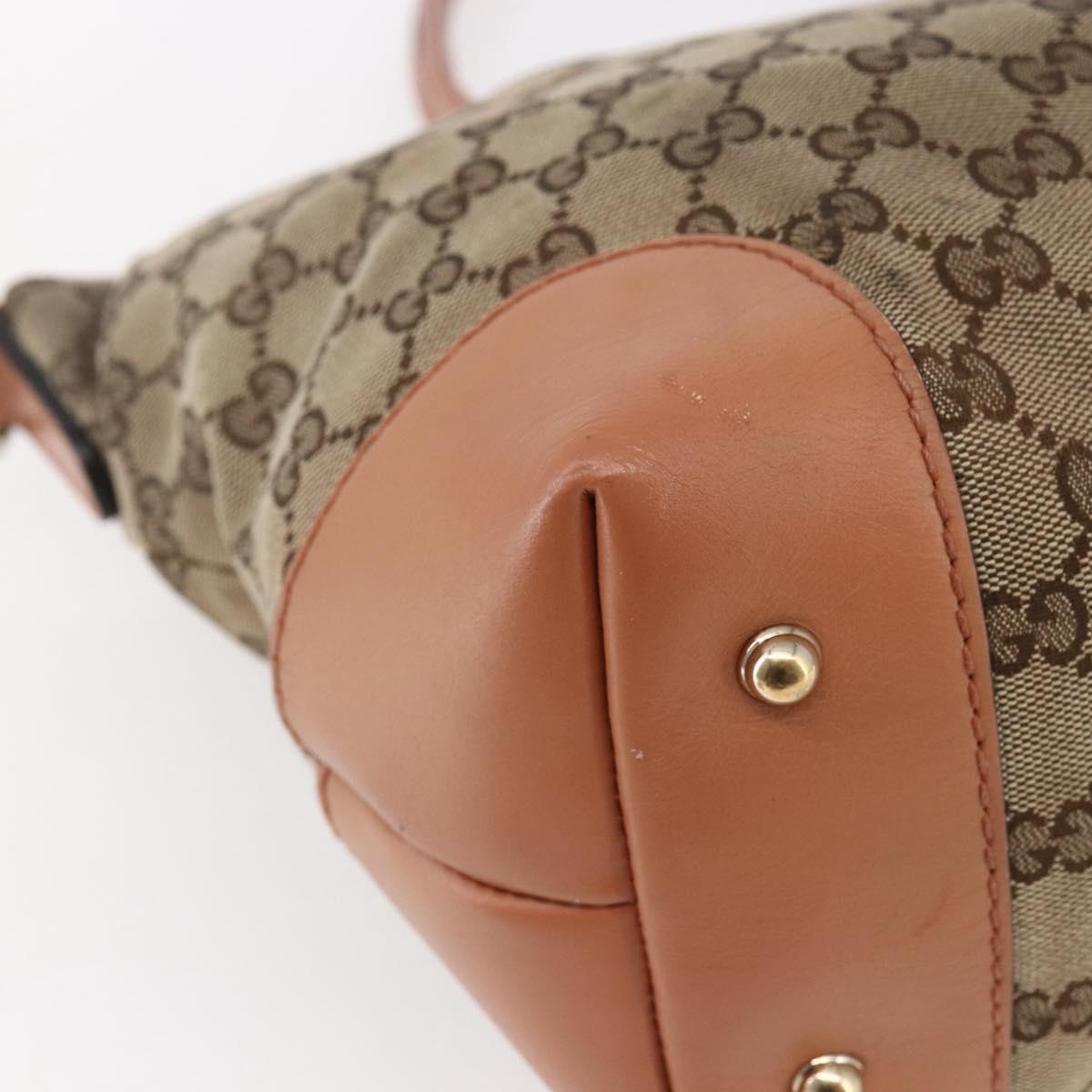 GUCCI GG Canvas Abbey Tote Bag Beige Gold 269957 Auth BA6569