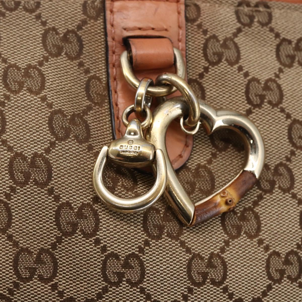 GUCCI GG Canvas Abbey Tote Bag Beige Gold 269957 Auth BA6569