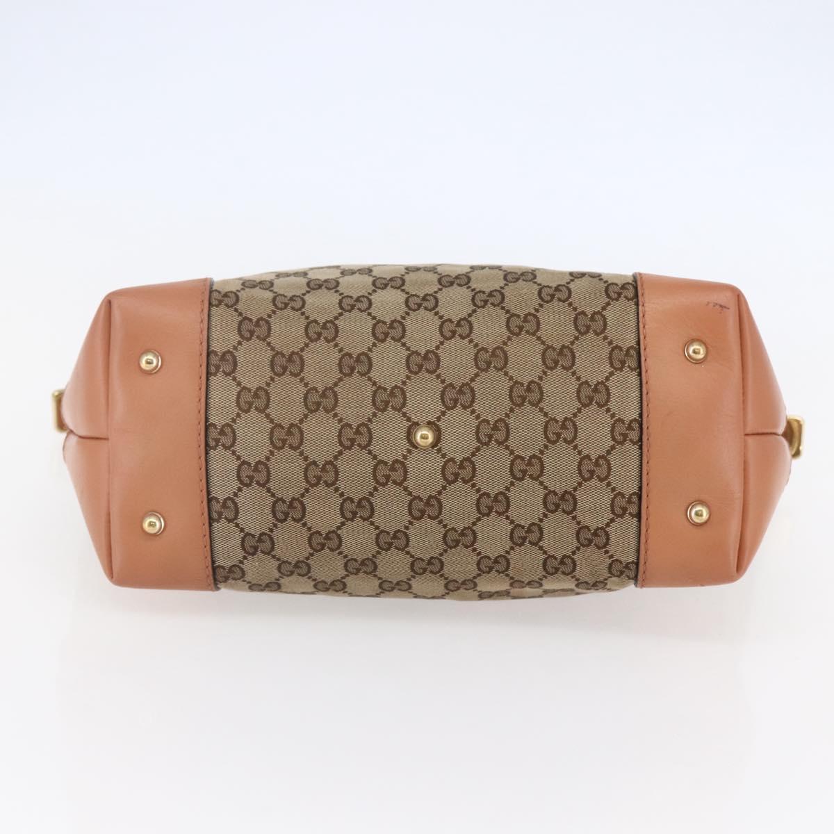 GUCCI GG Canvas Abbey Tote Bag Beige Gold 269957 Auth BA6569