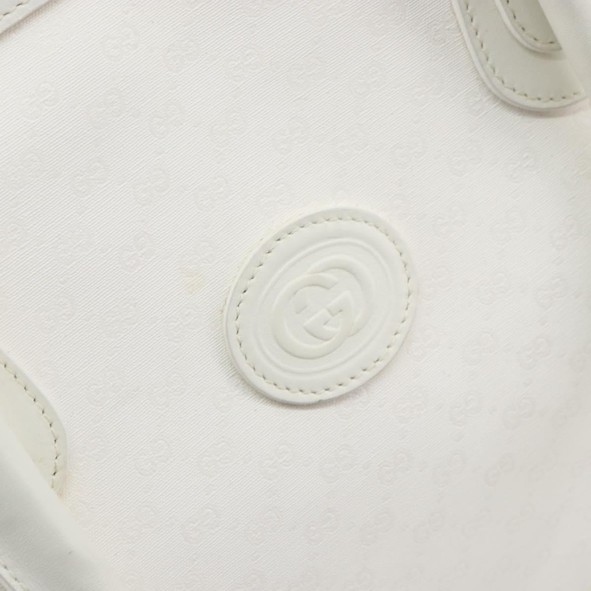 GUCCI Micro GG Supreme Boston Bag PVC 2way White Gold 002 123 0167 Auth BA6571