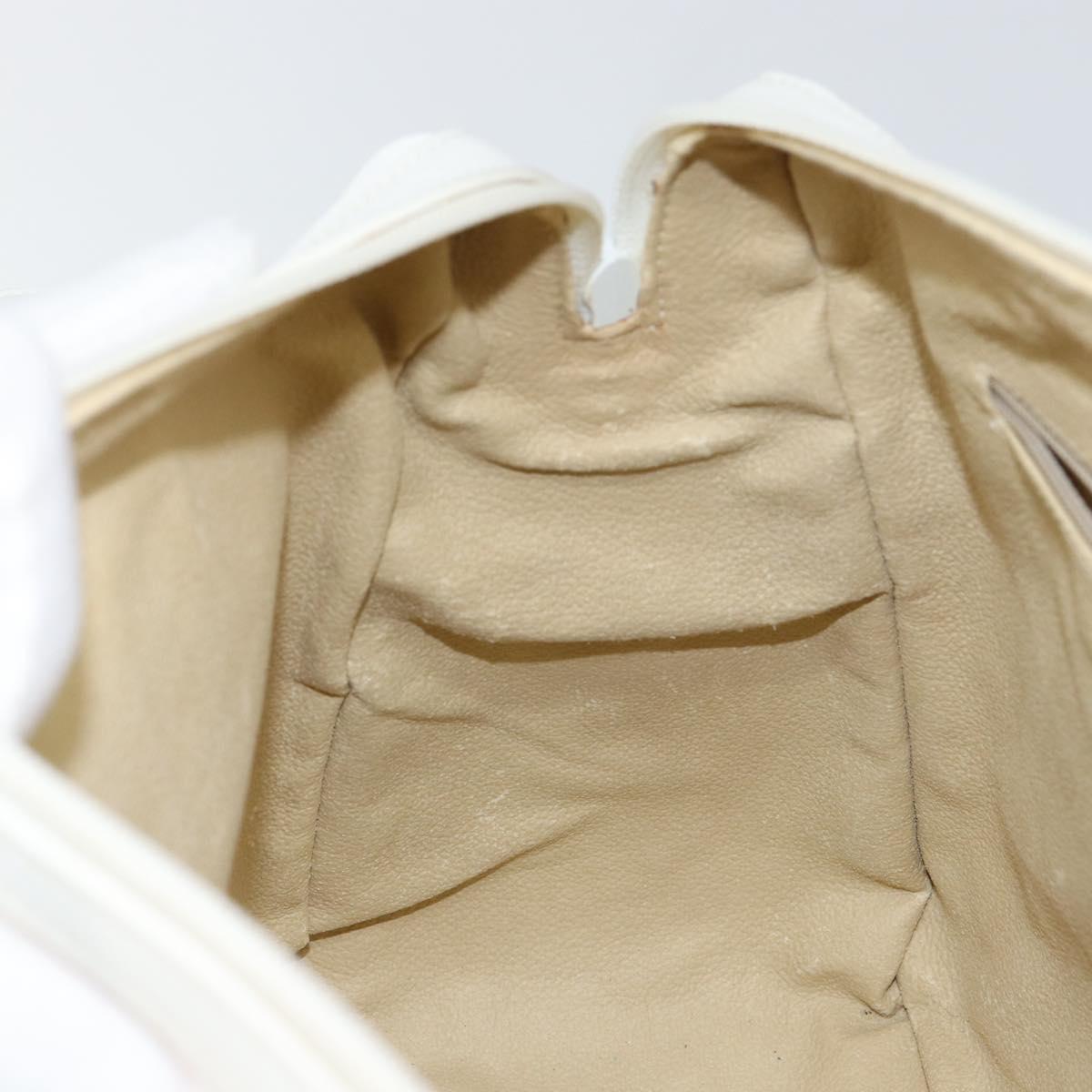 GUCCI Micro GG Supreme Boston Bag PVC 2way White Gold 002 123 0167 Auth BA6571