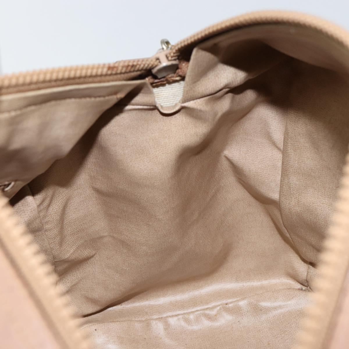 CELINE C Sulky Boston Bag PVC Beige Gold Auth BA6572