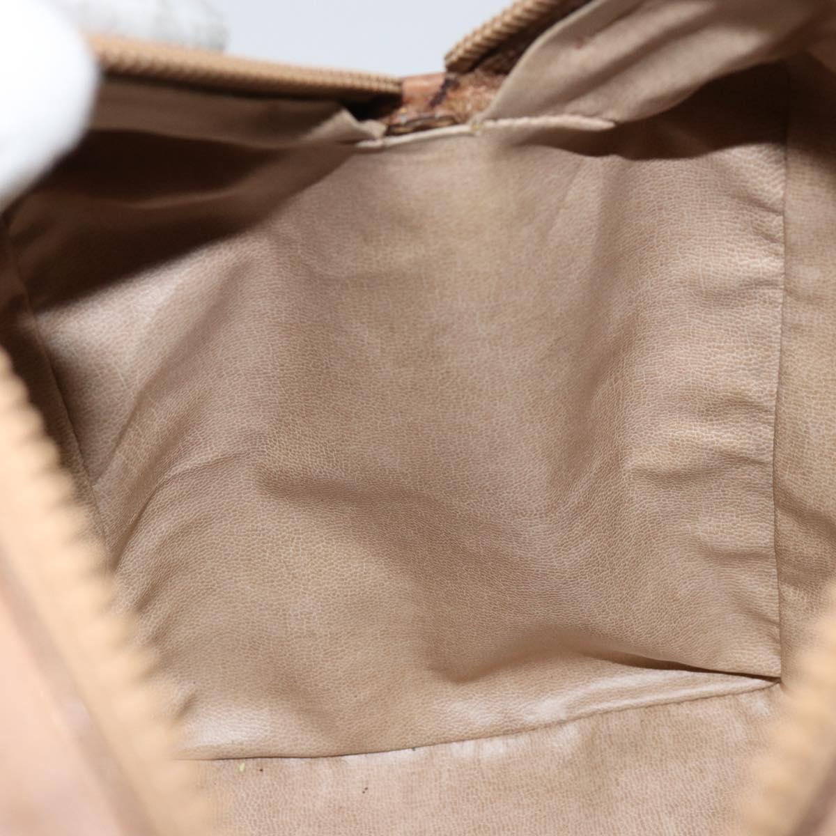 CELINE C Sulky Boston Bag PVC Beige Gold Auth BA6572