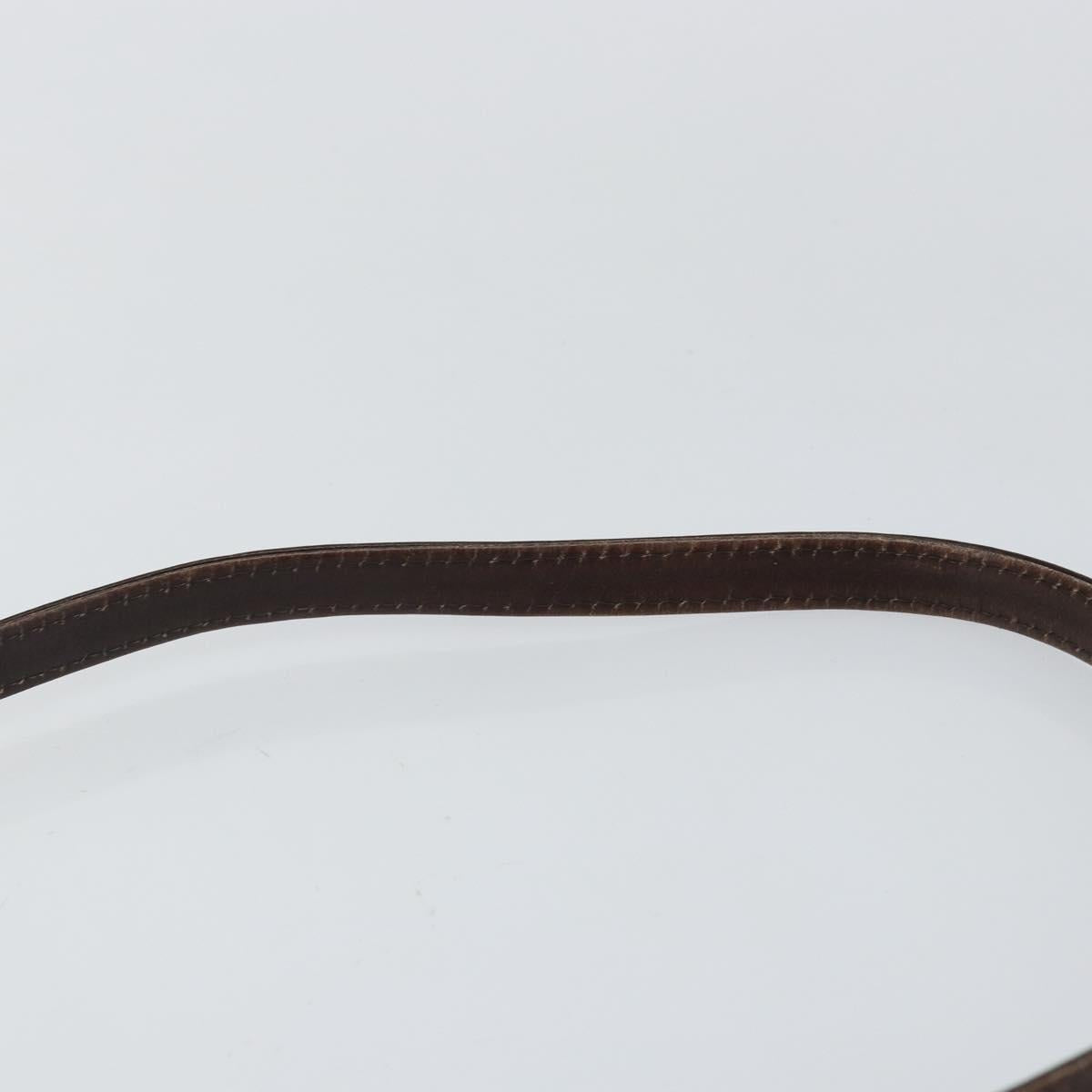 Christian Dior Trotter Canvas Shoulder Bag Brown Gold Auth BA6578