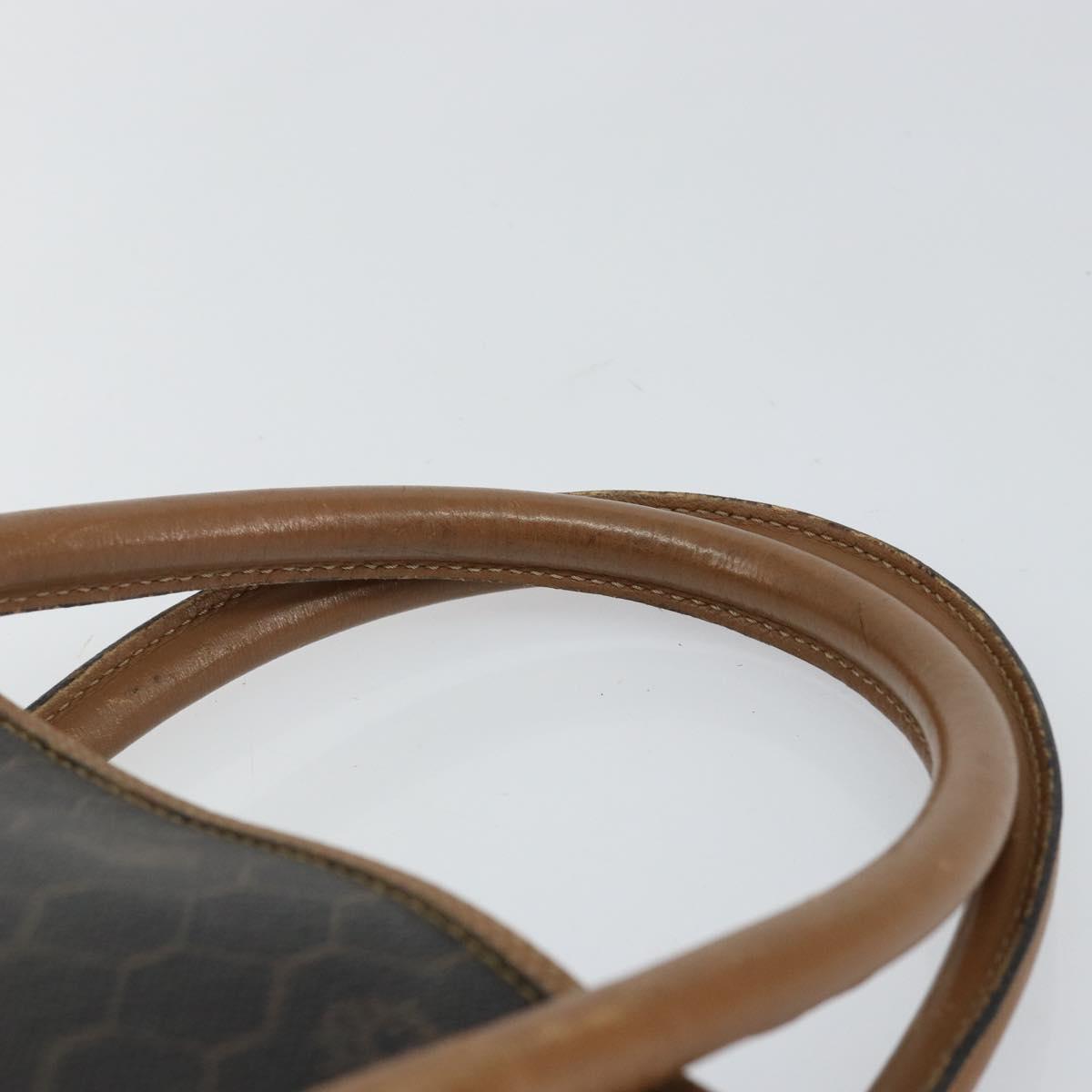 Christian Dior Honeycomb Canvas Hand Bag PVC Black Auth BA6581