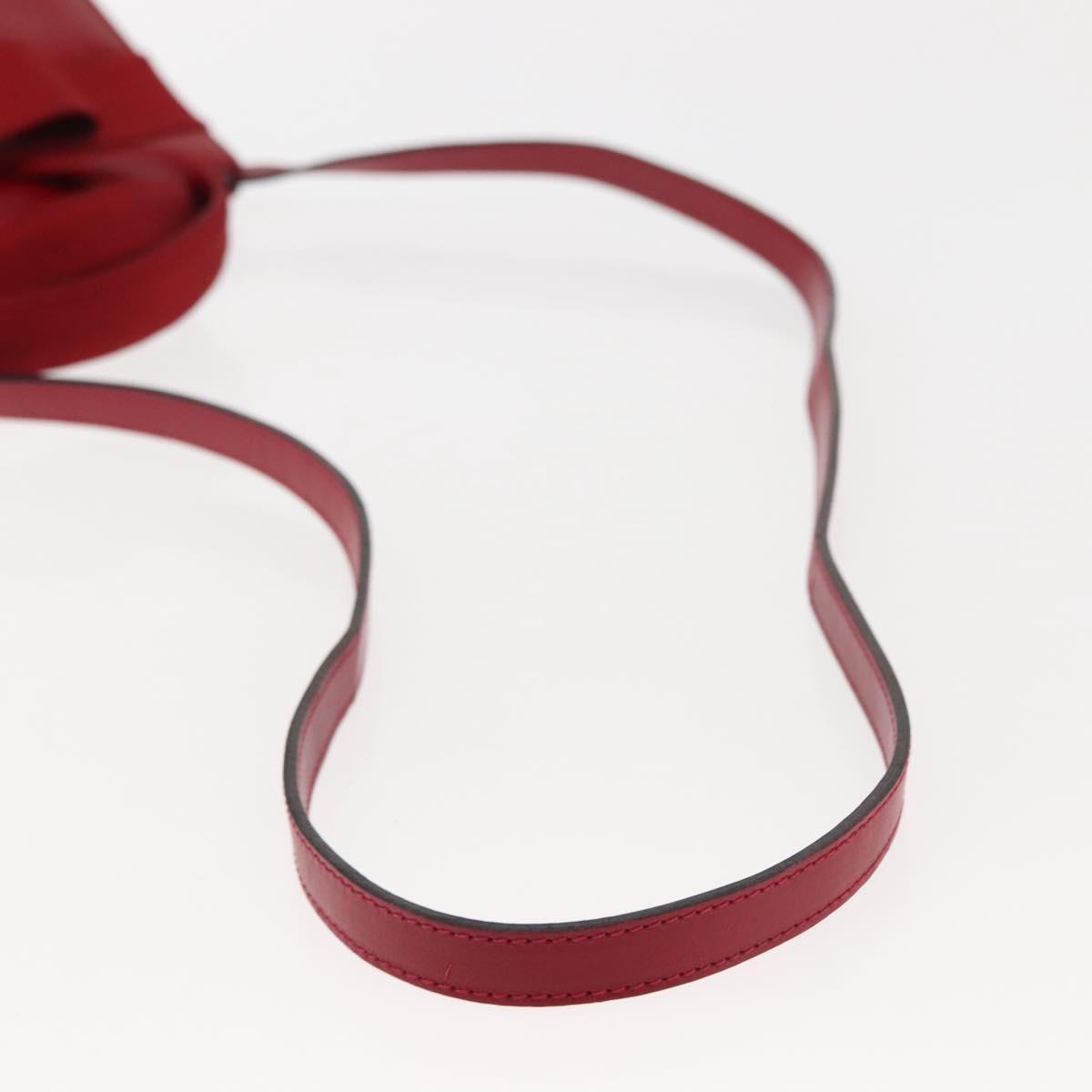 Salvatore Ferragamo Vala Hand Bag Leather 2way Red Gold Auth BA6584