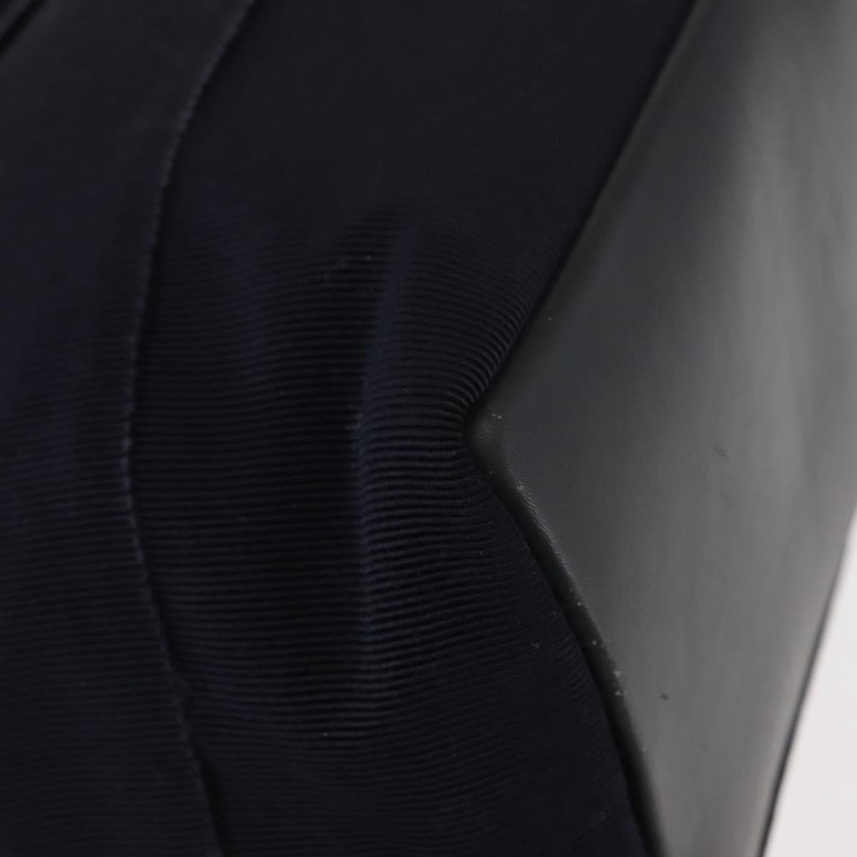 Salvatore Ferragamo Vala Hand Bag Canvas 2way Navy Gold Auth BA6589