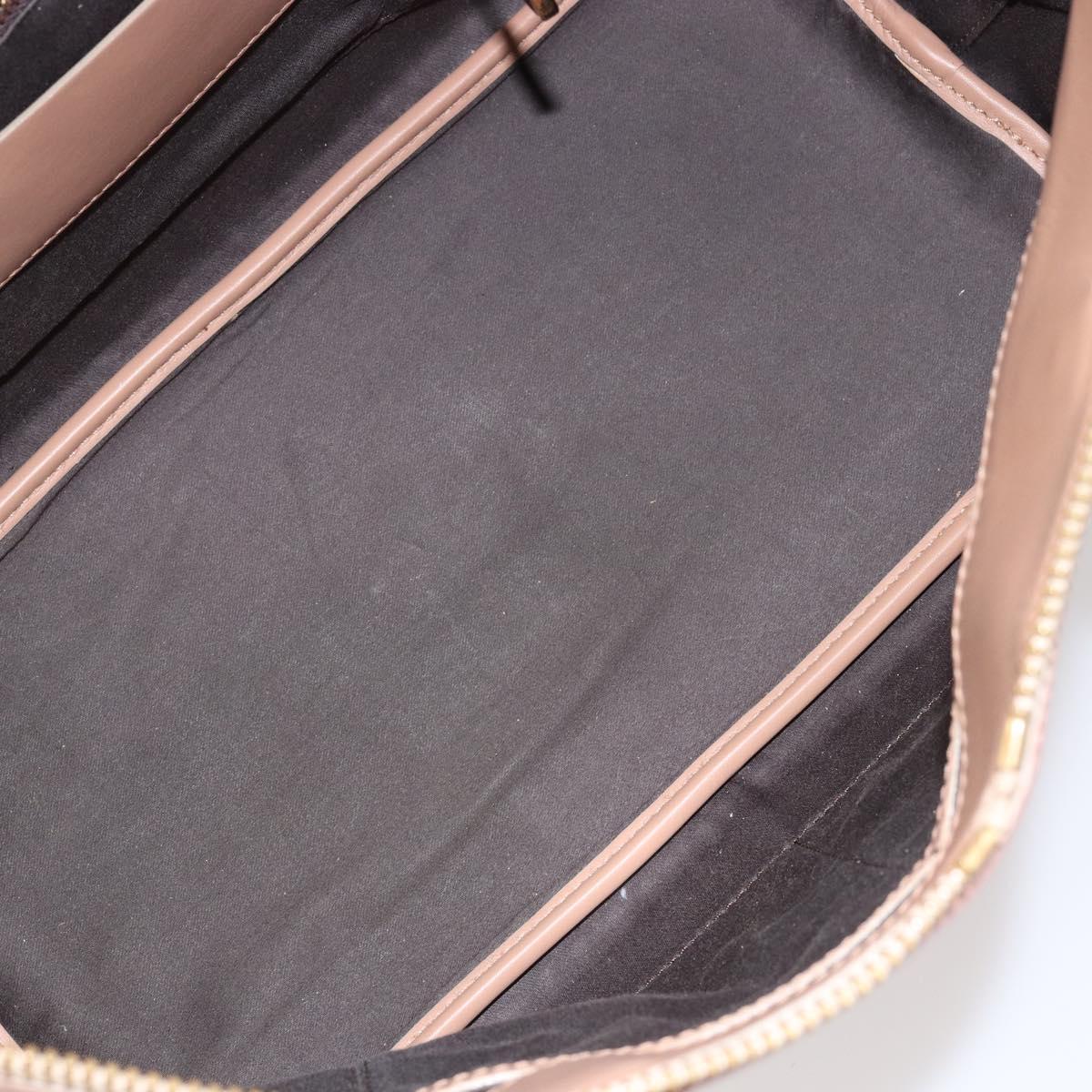 Chloe Bailey Hand Bag Leather 2way Orange Gold Auth BA6594