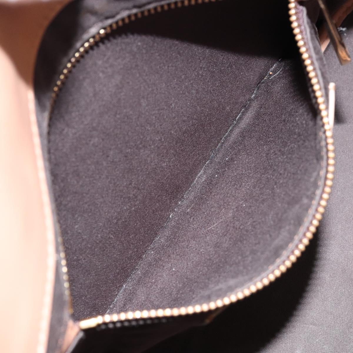 Chloe Bailey Hand Bag Leather 2way Orange Gold Auth BA6594