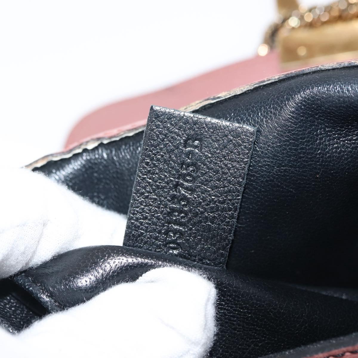 Chloe Chain Elsie Shoulder Bag Leather Pink Gold Auth BA6595