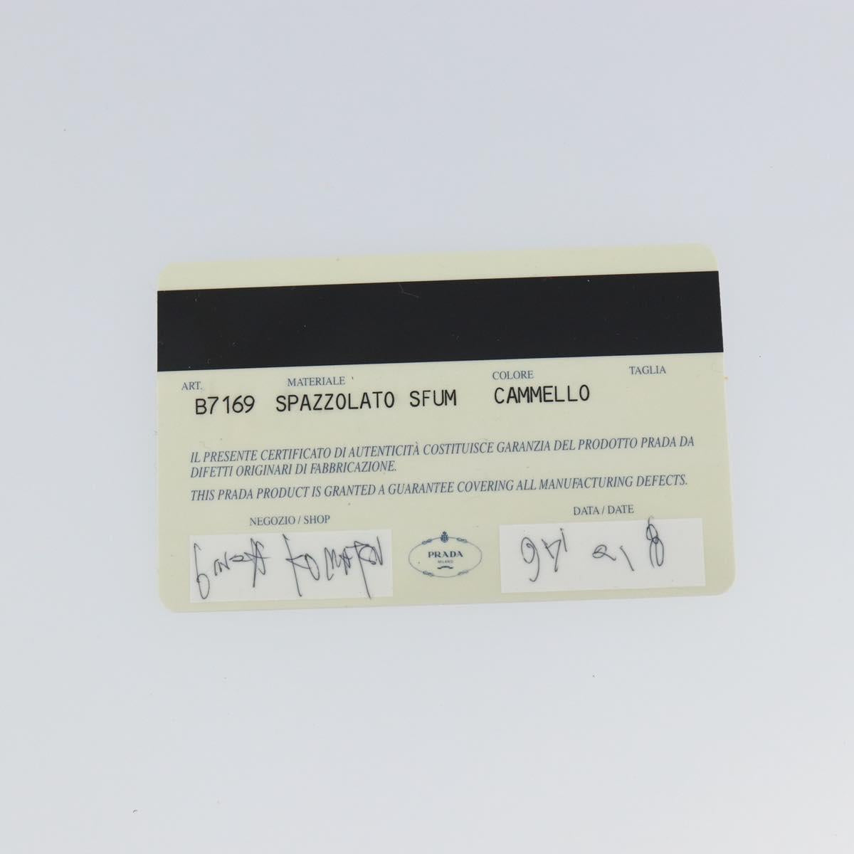 PRADA Hand Bag Patent leather Beige Silver Auth BA6605