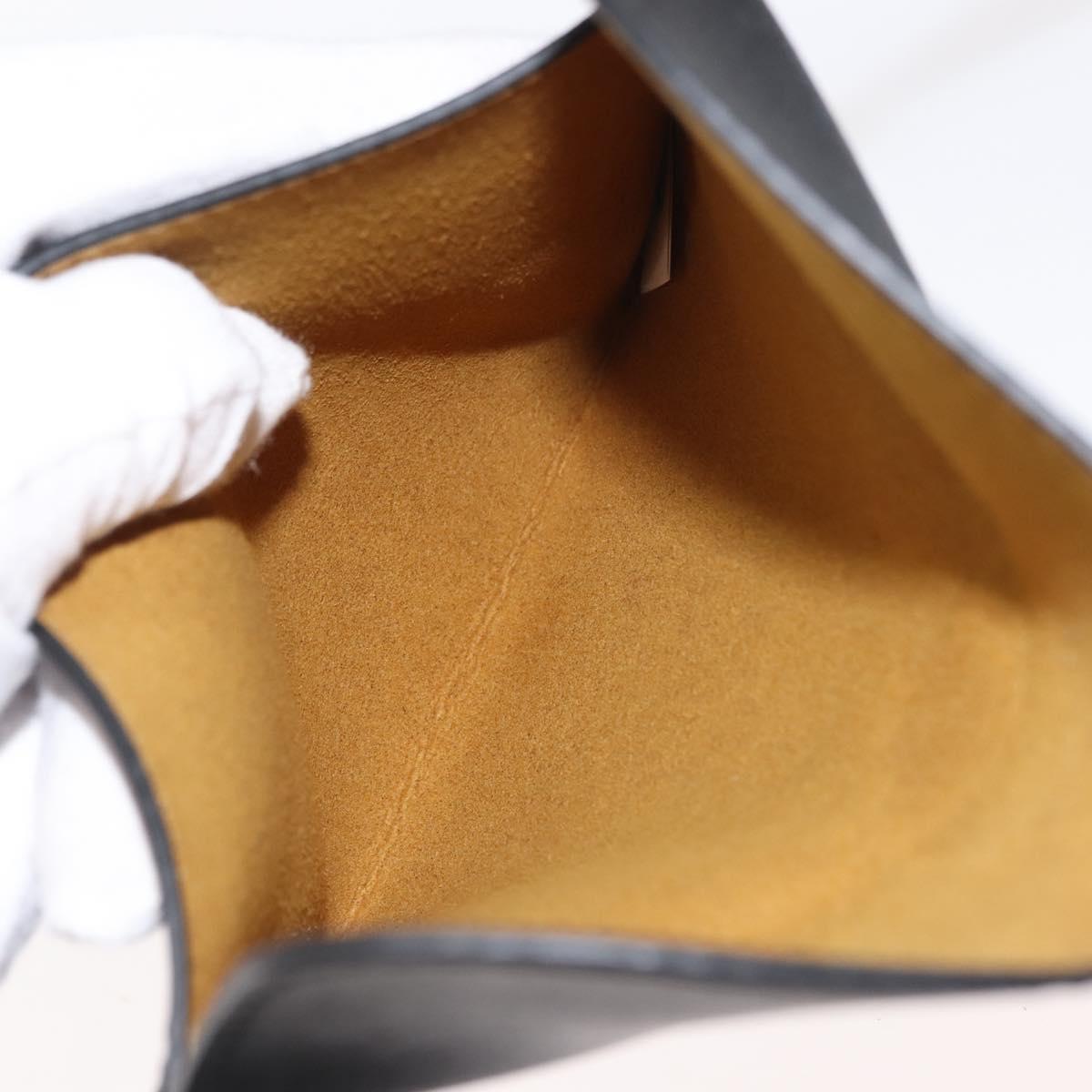 Stella MacCartney Stella logo Tote Bag polyester Black Gold Auth BA6613