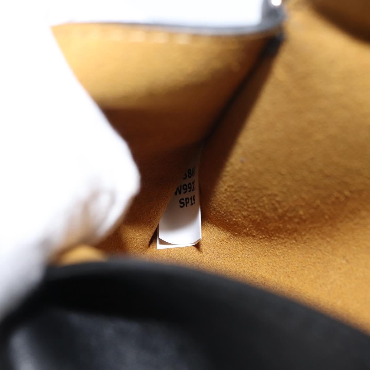 Stella MacCartney Stella logo Tote Bag polyester Black Gold Auth BA6613