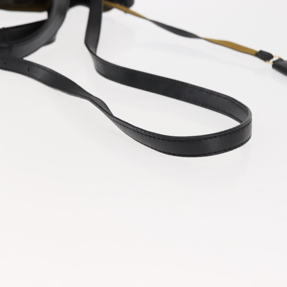 Stella MacCartney Stella logo Tote Bag polyester Black Gold Auth BA6613