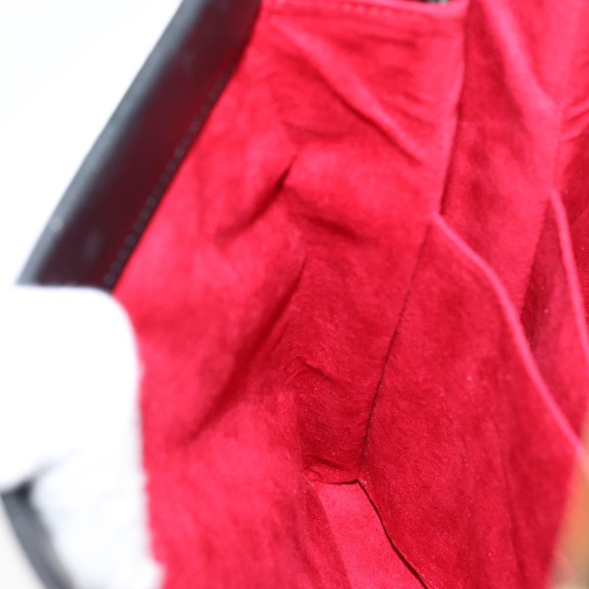 CARTIER Trinity Hand Bag Leather Black Gold Auth BA6619