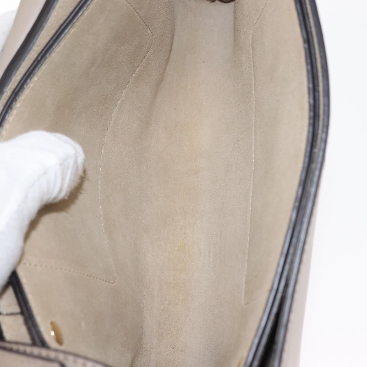 Chloe Fay Shoulder Bag Suede Leather Beige Gold Auth BA6627