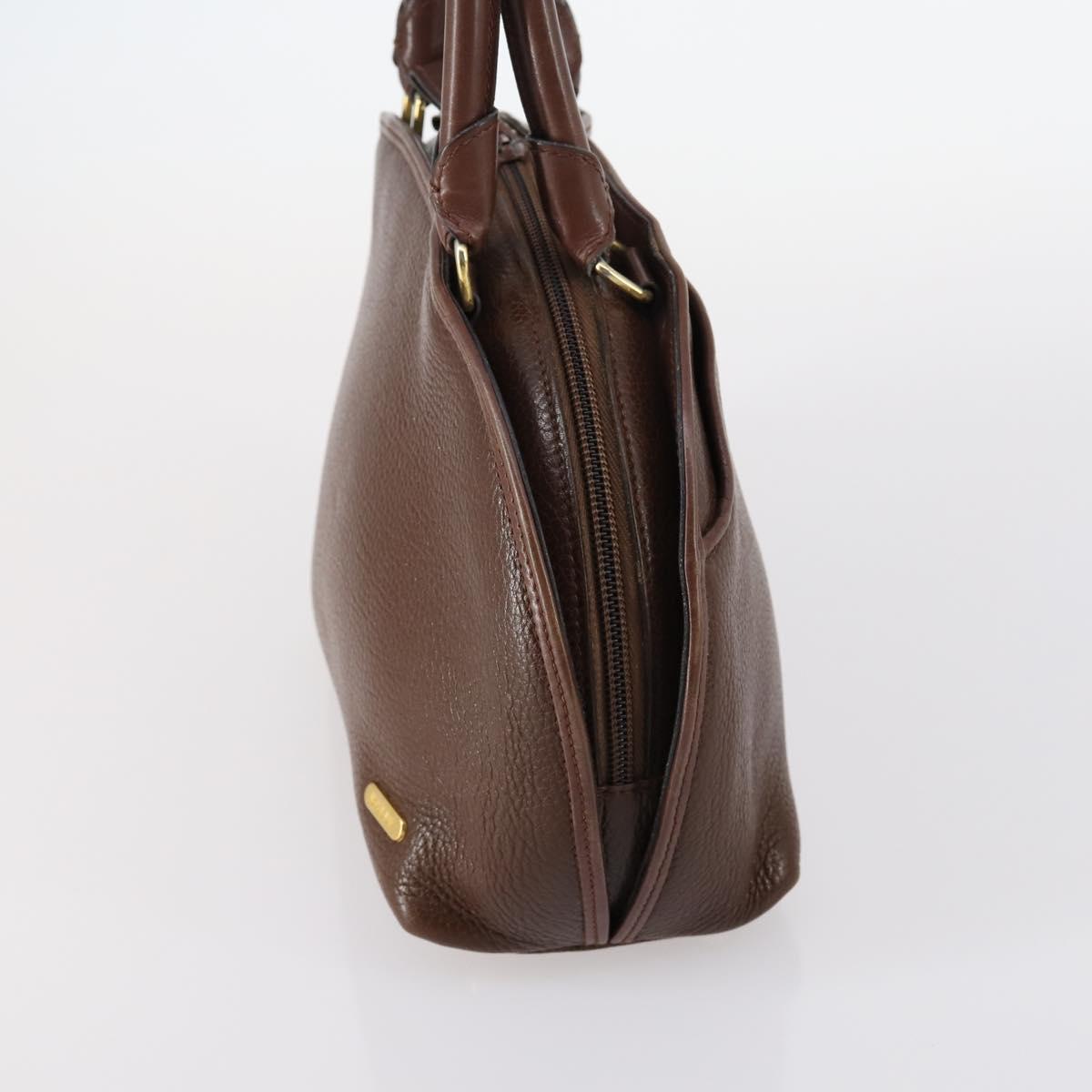 BALLY Hand Bag Leather 3Set Brown Black Bordeaux Auth BA6632