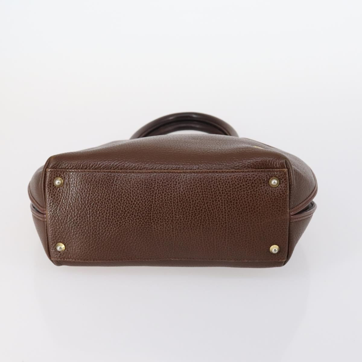 BALLY Hand Bag Leather 3Set Brown Black Bordeaux Auth BA6632