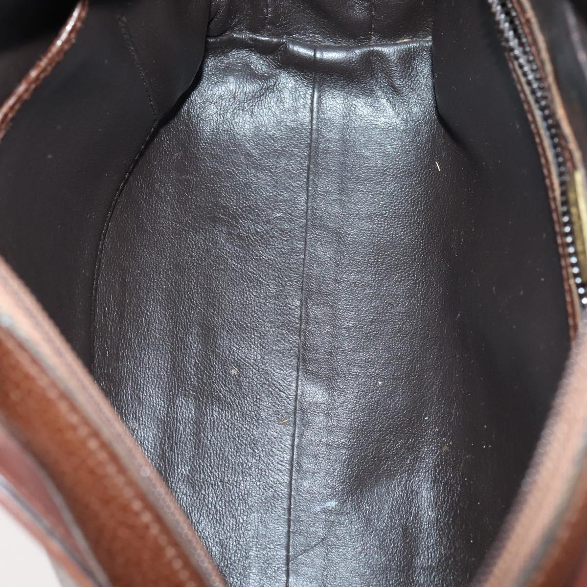 BALLY Hand Bag Leather 3Set Brown Black Bordeaux Auth BA6632