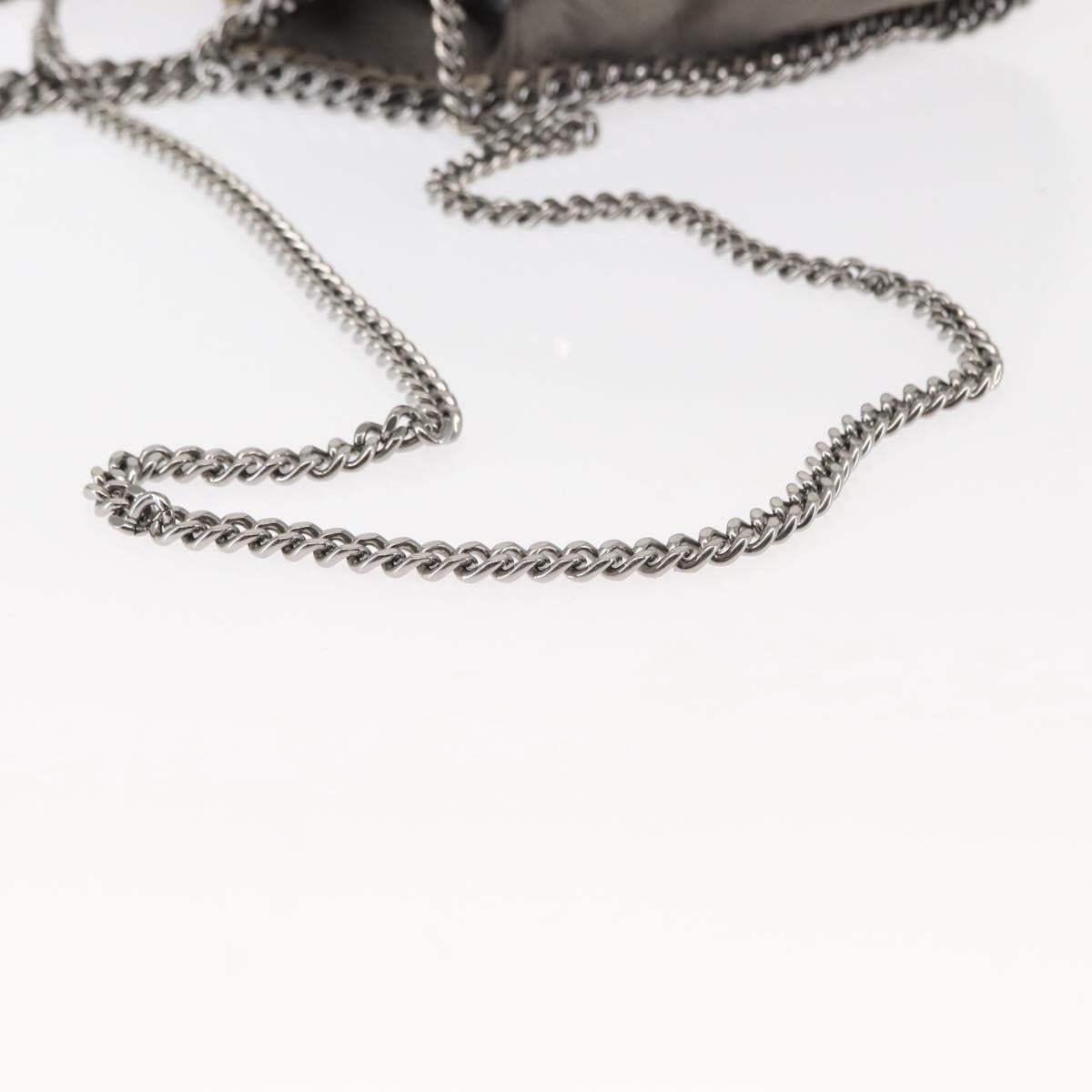 Stella MacCartney Chain Falabella Bag Suede Gray Silver 371223 Auth BA6633