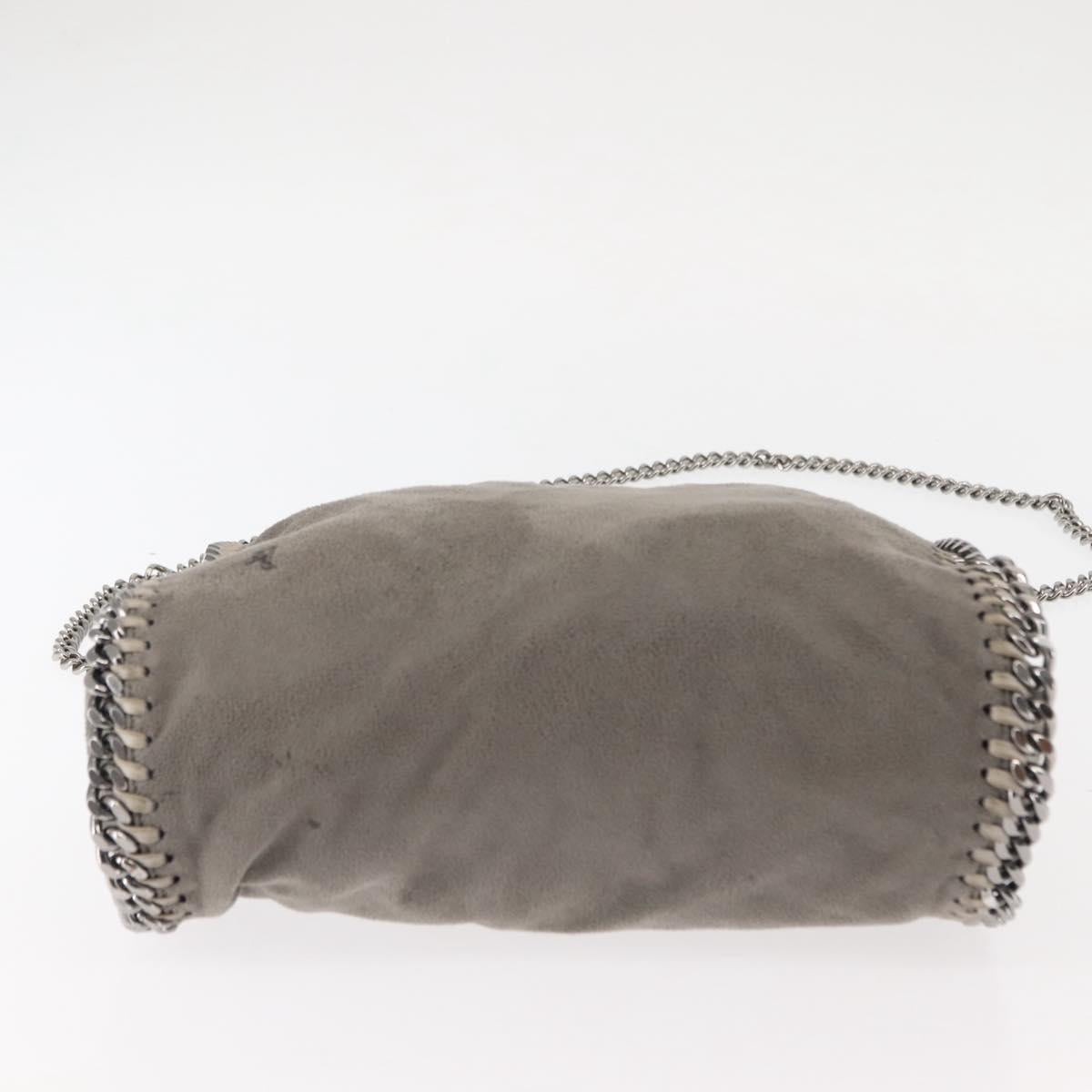 Stella MacCartney Chain Falabella Bag Suede Gray Silver 371223 Auth BA6633
