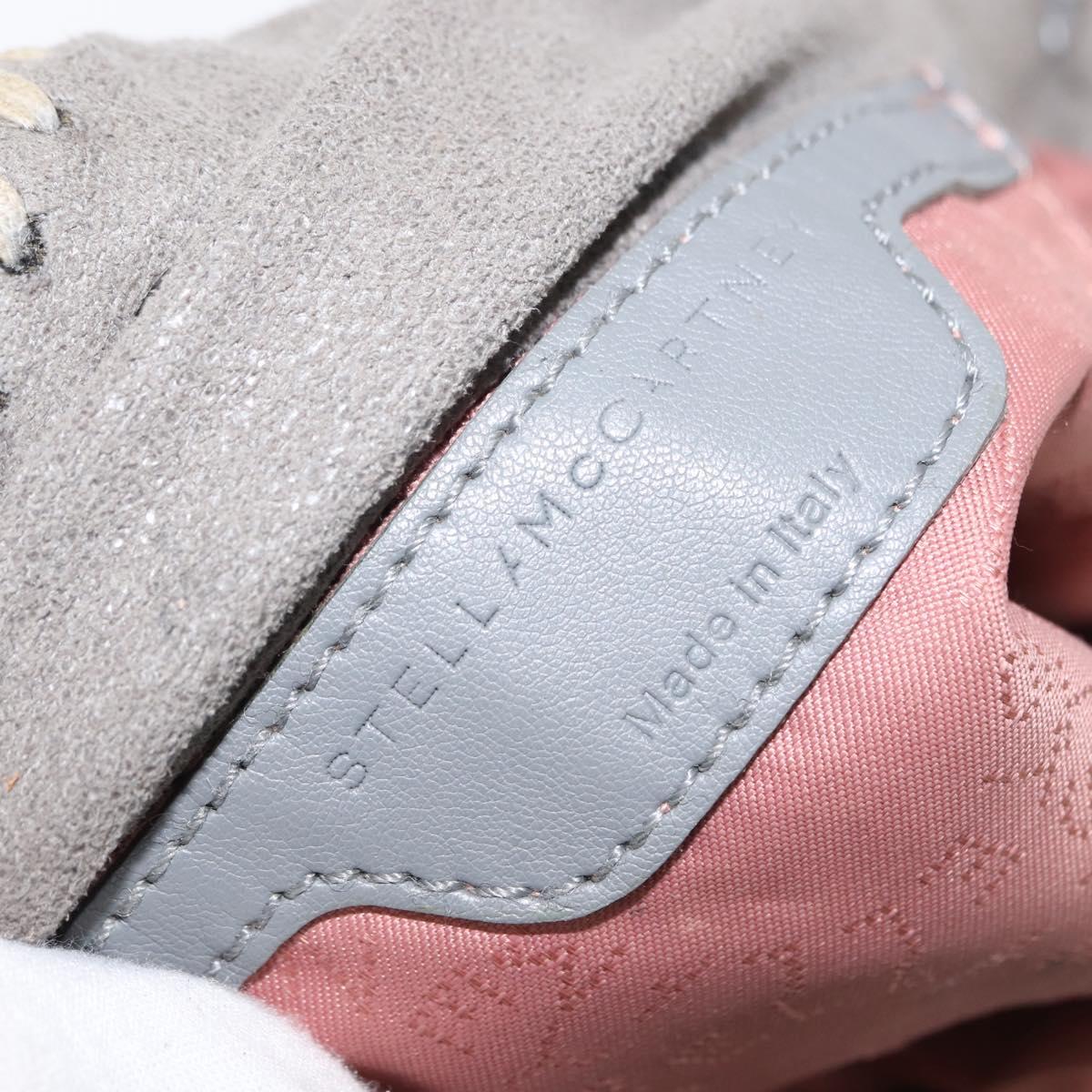 Stella MacCartney Chain Falabella Bag Suede Gray Silver 371223 Auth BA6633