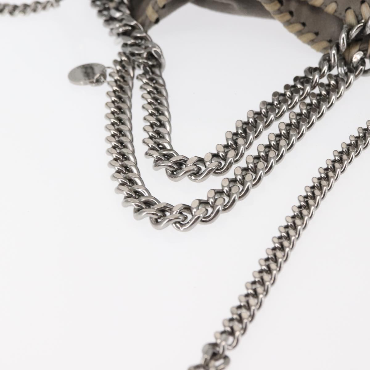 Stella MacCartney Chain Falabella Bag Suede Gray Silver 371223 Auth BA6633
