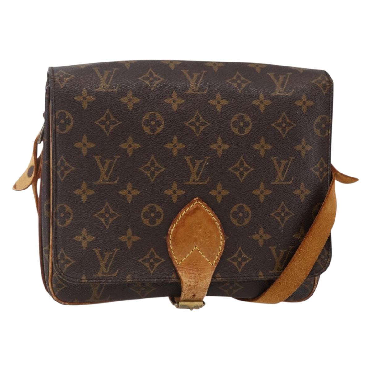 LOUIS VUITTON Monogram Cartouchiere GM Shoulder Bag M51252 LV Auth BA6637