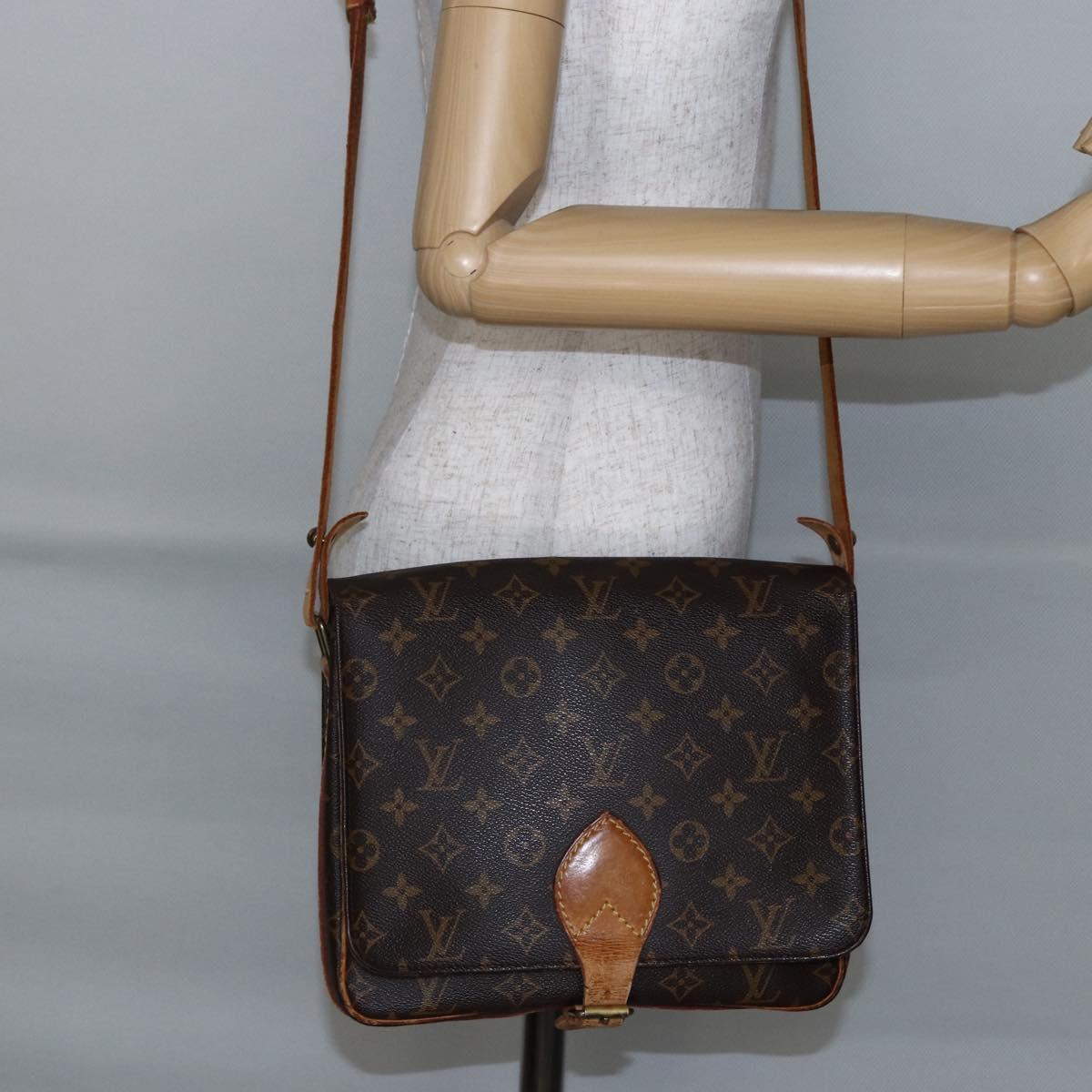 LOUIS VUITTON Monogram Cartouchiere GM Shoulder Bag M51252 LV Auth BA6637