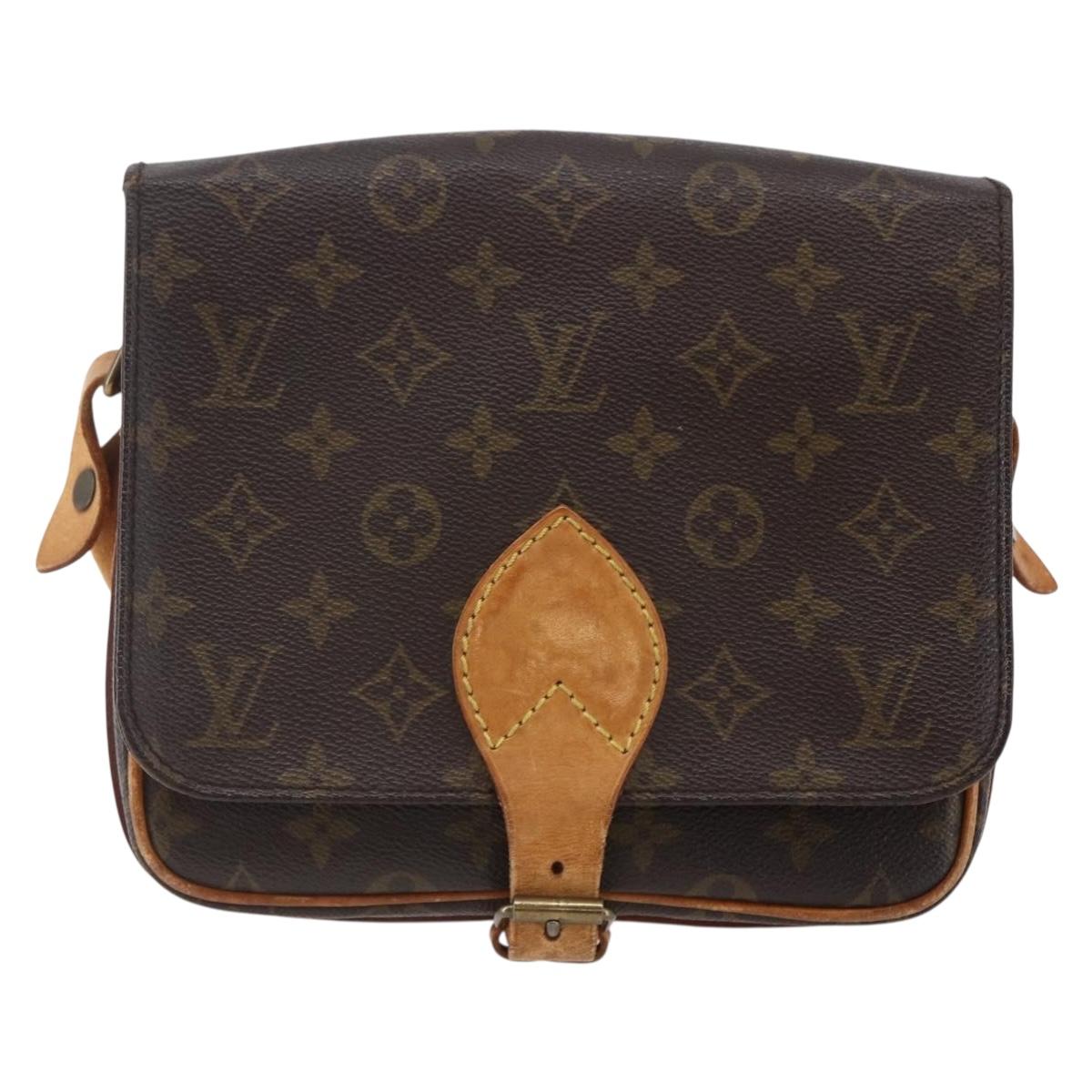 LOUIS VUITTON Monogram Cartouchiere MM Shoulder Bag M51253 LV Auth BA6638