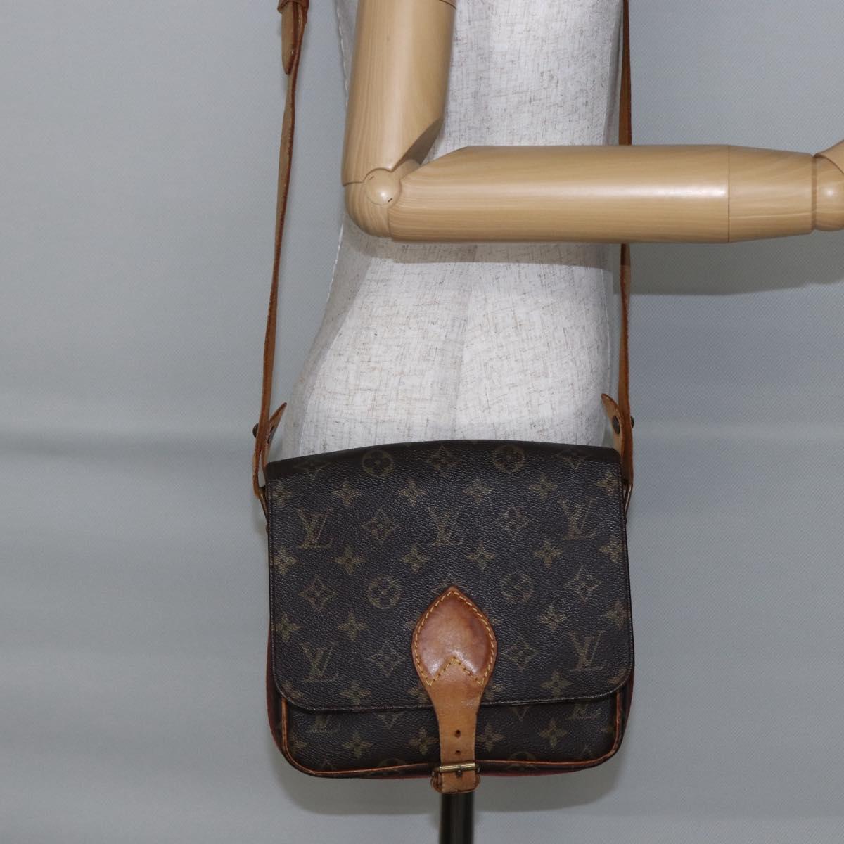 LOUIS VUITTON Monogram Cartouchiere MM Shoulder Bag M51253 LV Auth BA6642