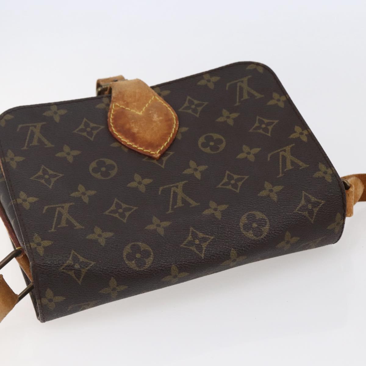 LOUIS VUITTON Monogram Cartouchiere MM Shoulder Bag M51253 LV Auth BA6642