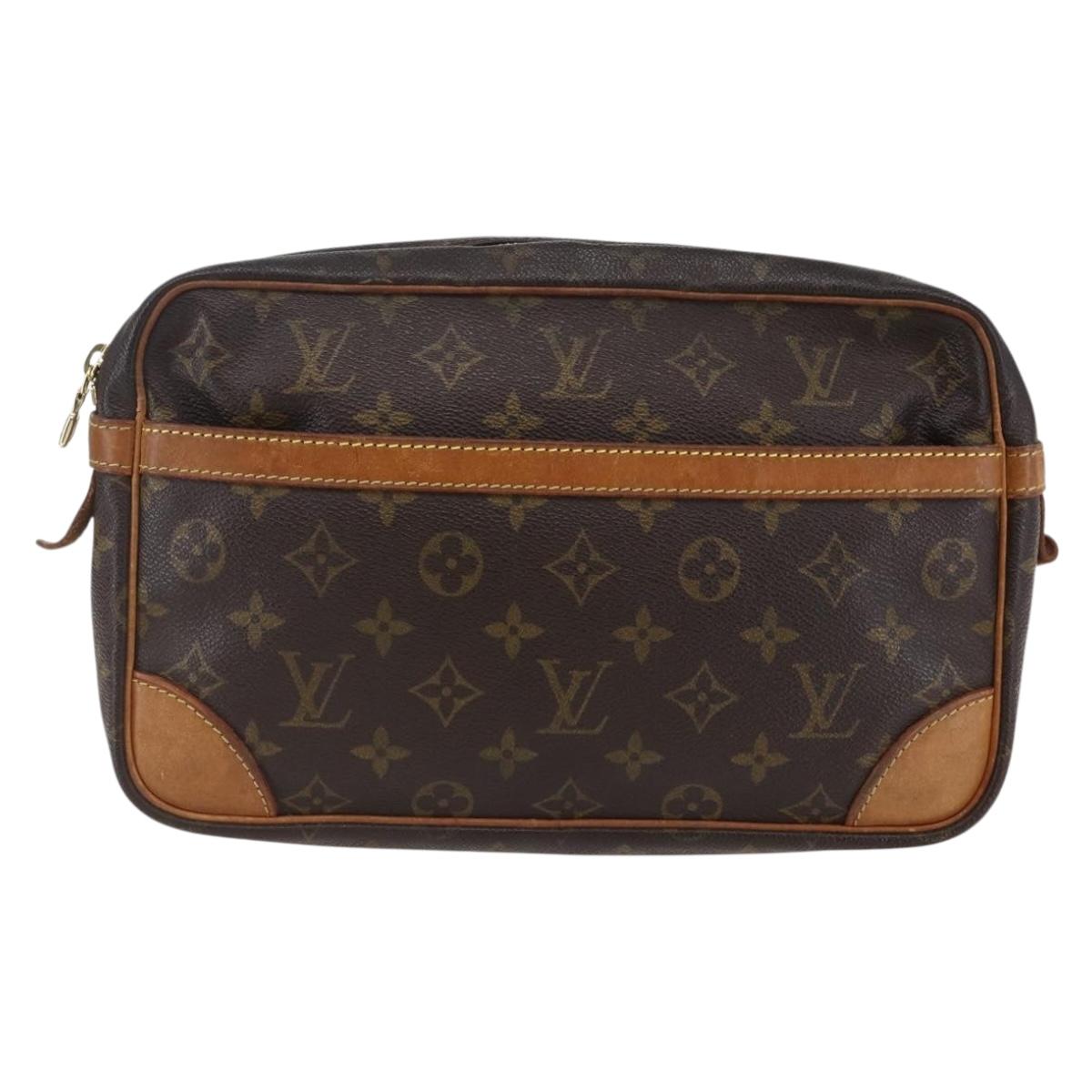 LOUIS VUITTON Monogram Compiegne 28 Clutch Bag M51845 LV Auth BA6646