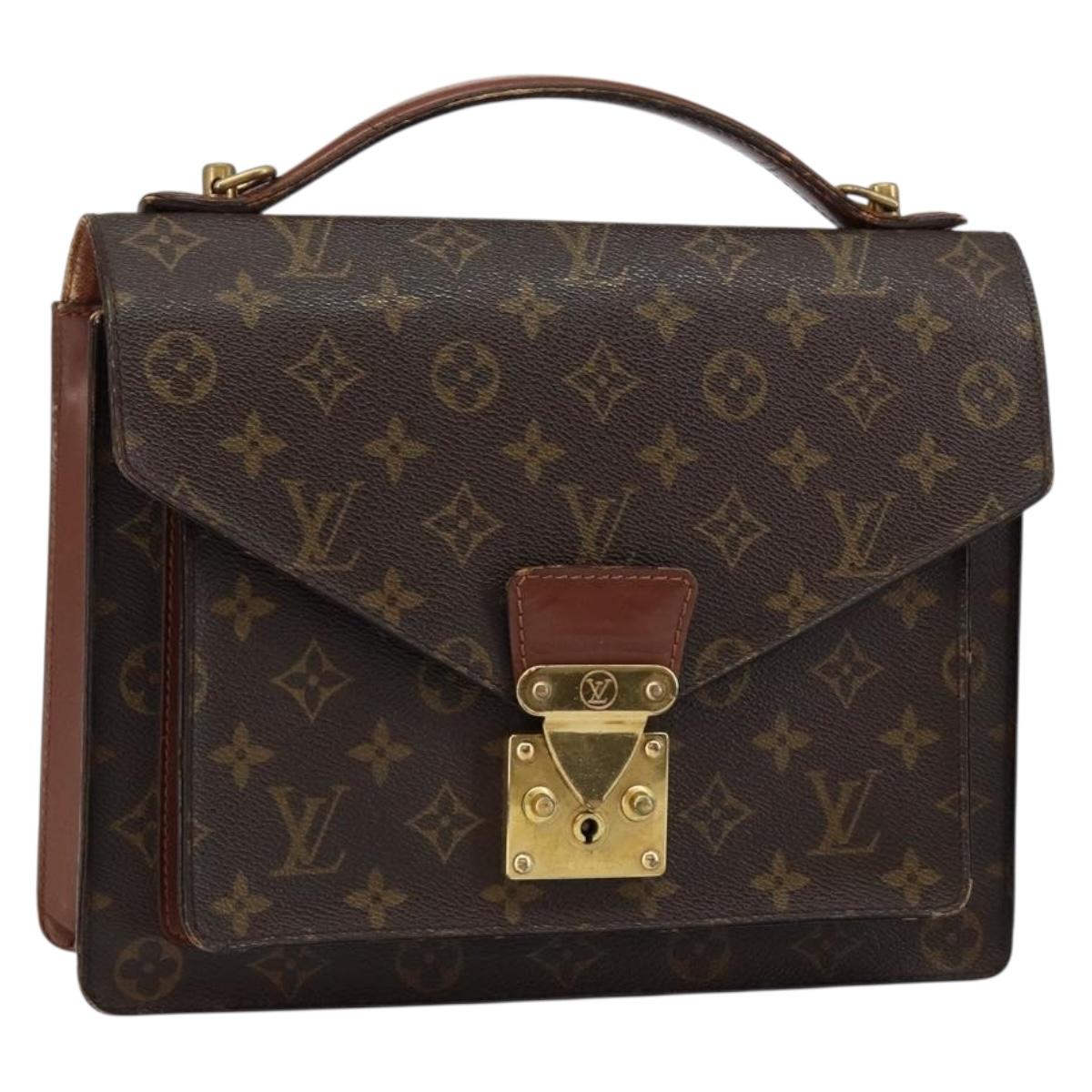 LOUIS VUITTON Monogram Monceau 28 Hand Bag M51185 LV Auth BA6649