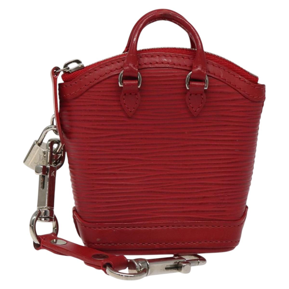 LOUIS VUITTON Epi Mini Lockit Charm Red M6001J LV Auth BA665