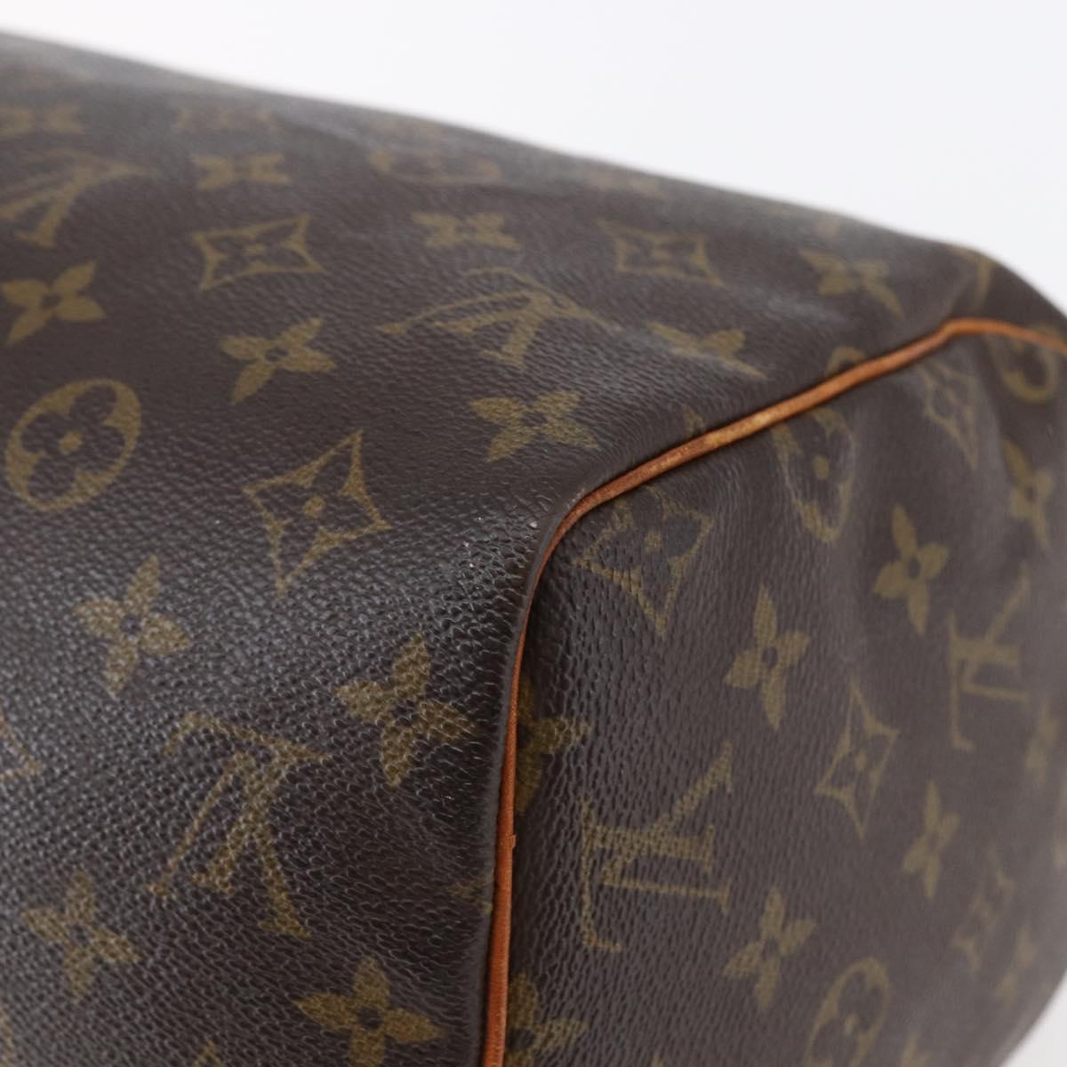 LOUIS VUITTON Monogram Speedy 30 Hand Bag M41526 LV Auth BA6666