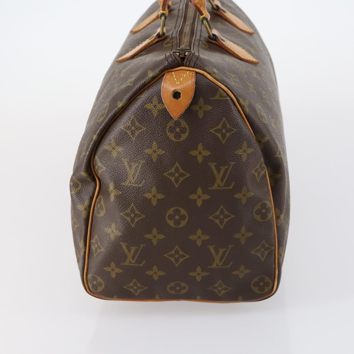 LOUIS VUITTON Monogram Speedy 35 Hand Bag M41524 LV Auth BA6667