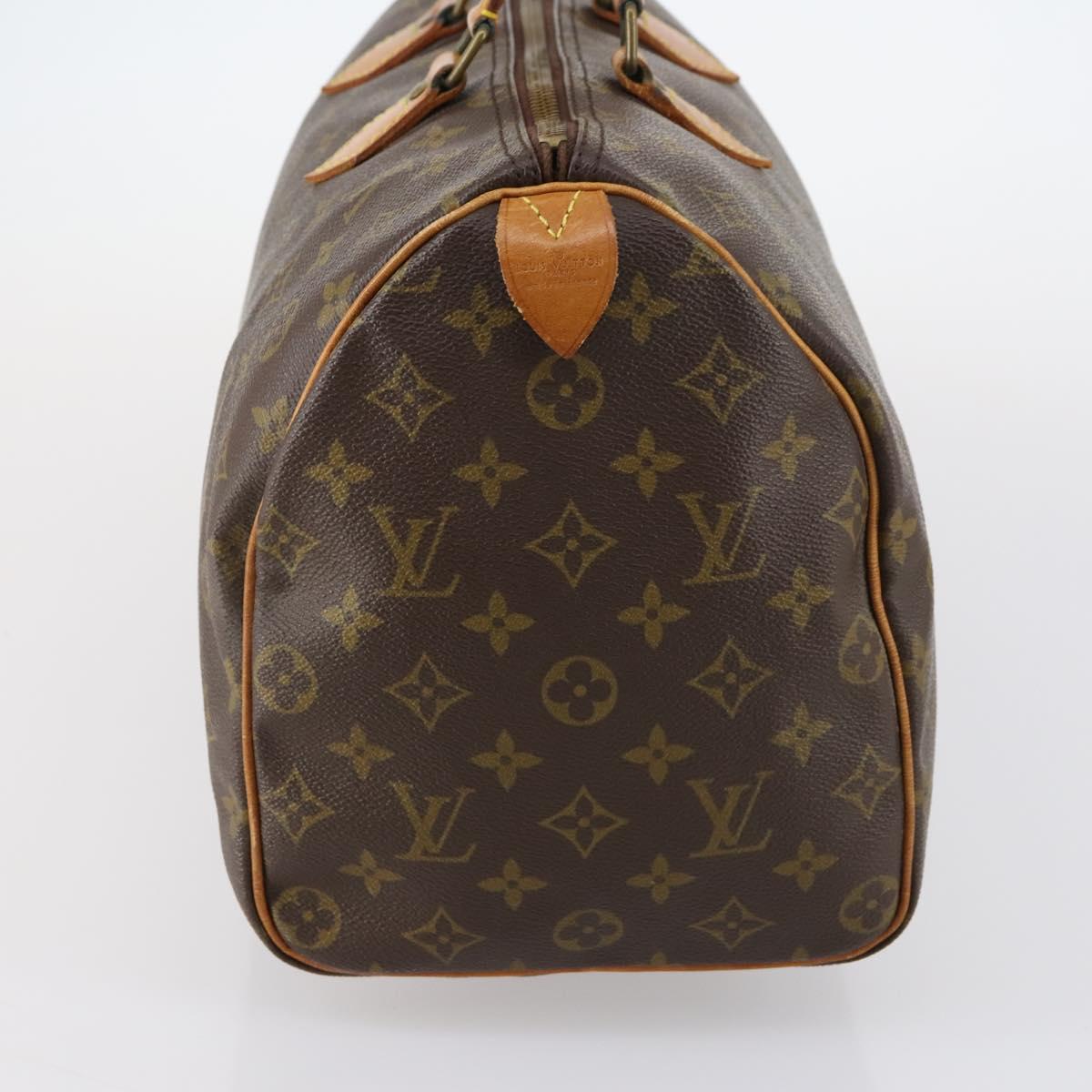 LOUIS VUITTON Monogram Speedy 35 Hand Bag M41524 LV Auth BA6667
