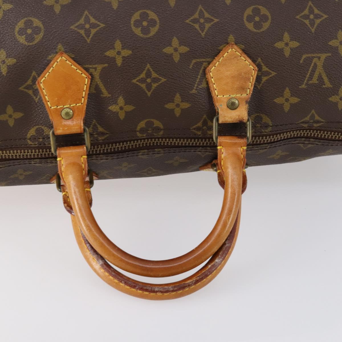 LOUIS VUITTON Monogram Speedy 35 Hand Bag M41524 LV Auth BA6667